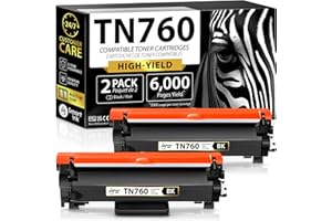Smart Ink Compatible TN760 Toner Cartridge Replacement for Brother TN 760 TN730 2 Pack (CHIP) to use with HL-L2390DW DCP-L255