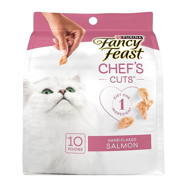 PURINA FANCY FEAST PURELY HAND-FLAKED SALMON CAT TREATS,...