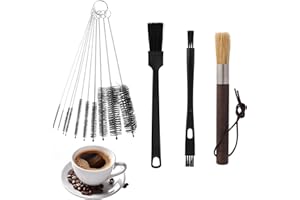 13pcs Coffee Grinder Cleaning Brush Set, Multifunctional Espresso Machine Cleaning Brushes with Long Handle Design Suitable f