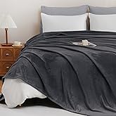 Swiftify Fleece Blanket Queen Size, Silky Flannel Fuzzy Blankets for All Season, Cozy Lightweight Blanket for Couch, Bed, Sofa, 90" x 90", Gray, Queen