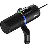 HyperX FlipCast Streaming XLR/USB Dynamic Microphone for PC, MacOS, PlayStation, Nintendo Switch, Broadcast Quality, USB, XLR, Universal Mount, Black