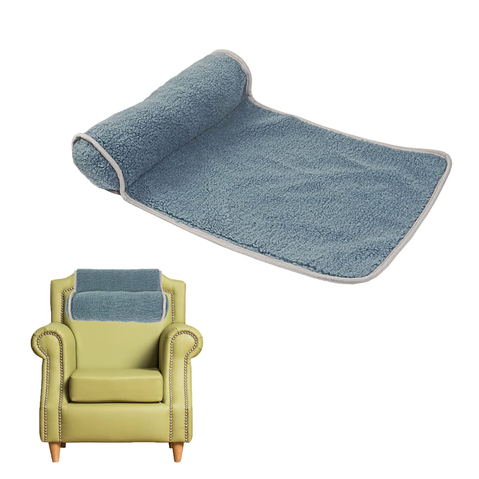 Xikangshun 55×35cm Neck Pillow for Recliner Head Pillow, Hanging Recliner Neck and Head Pillow, Large Neck Roll Recliner Head Travel Pillow for Car/outdoor Chair and Sofa (Blue, 1Pack)