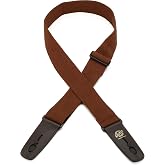 Lock-It Straps LIS-048C2-BRN/BRN Guitar Strap - Brown