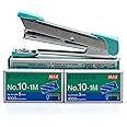 Max HD-10 Stapler Set with 2 Boxes (2000) Staples. Staple Up to 15 Sheets of Normal Paper.