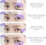 TIANNAIT 4pc Eyeliner Stencils Silicone Eyeshadow Shields Mascara Applicator view 3
