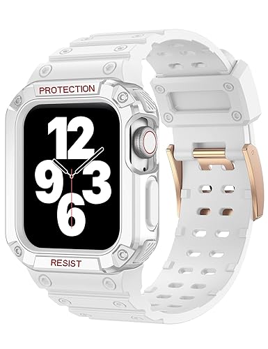 Wearlizer Compatible for Apple Watch Band Clear 45mm 44mm 42mm