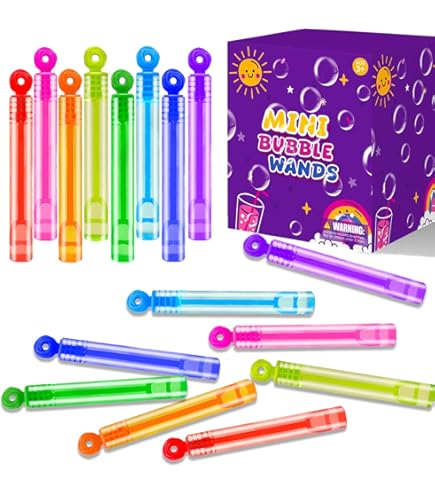 Amazon.com: amscan Mini Plastic Bubbles Multicolor - 0.6 oz. (12