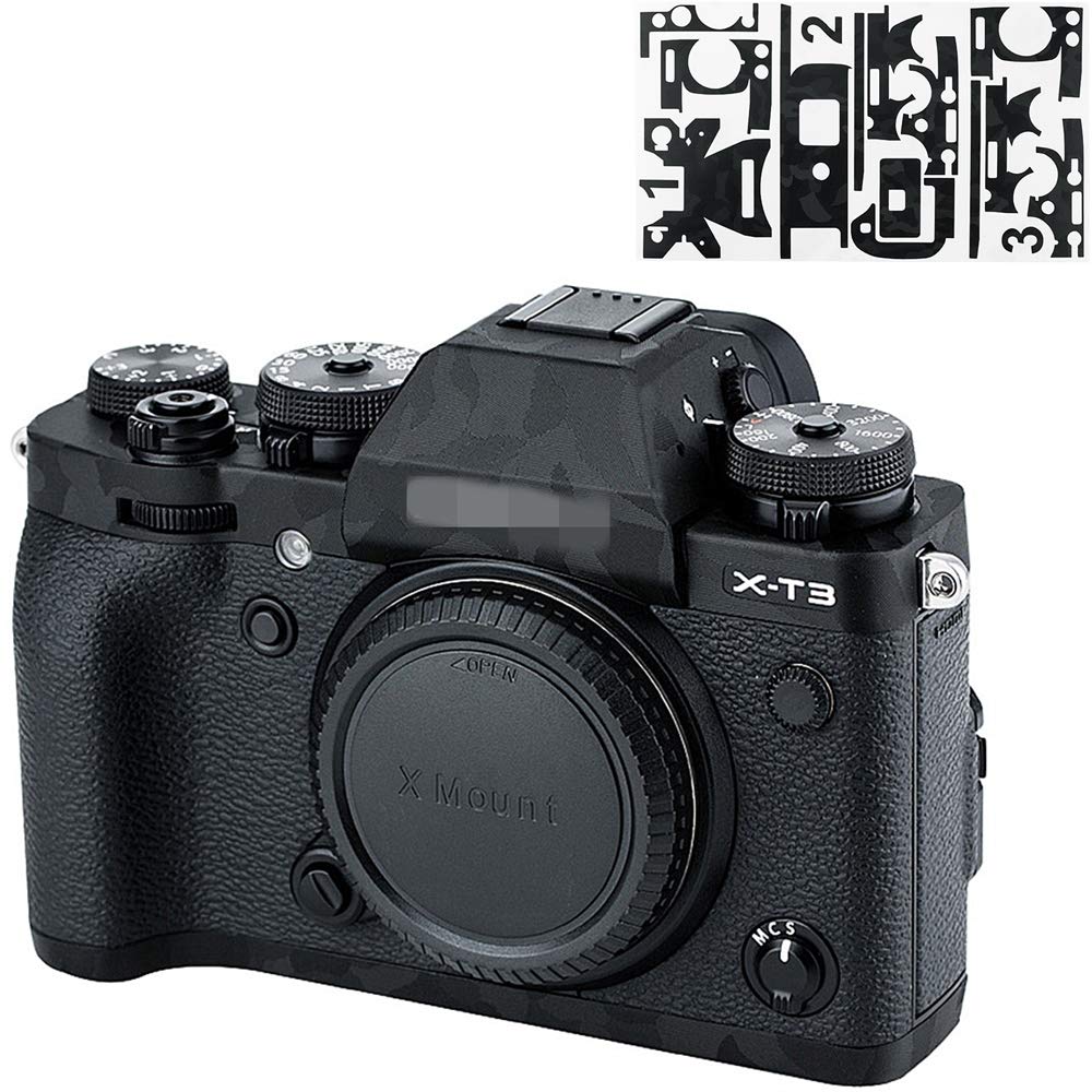 Kiorafoto Anti-Scratch Anti-Wear Camera Body Skin Cover Protector Film for Fujifilm Fuji X-T3 XT3 Mirrorless Camera - Camouflage Black