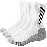 MIANDONGMAI Compression and Cushioned Running Socks, Anti-Blister, Moisture-Wicking Sports Socks for Hiking, Basketball