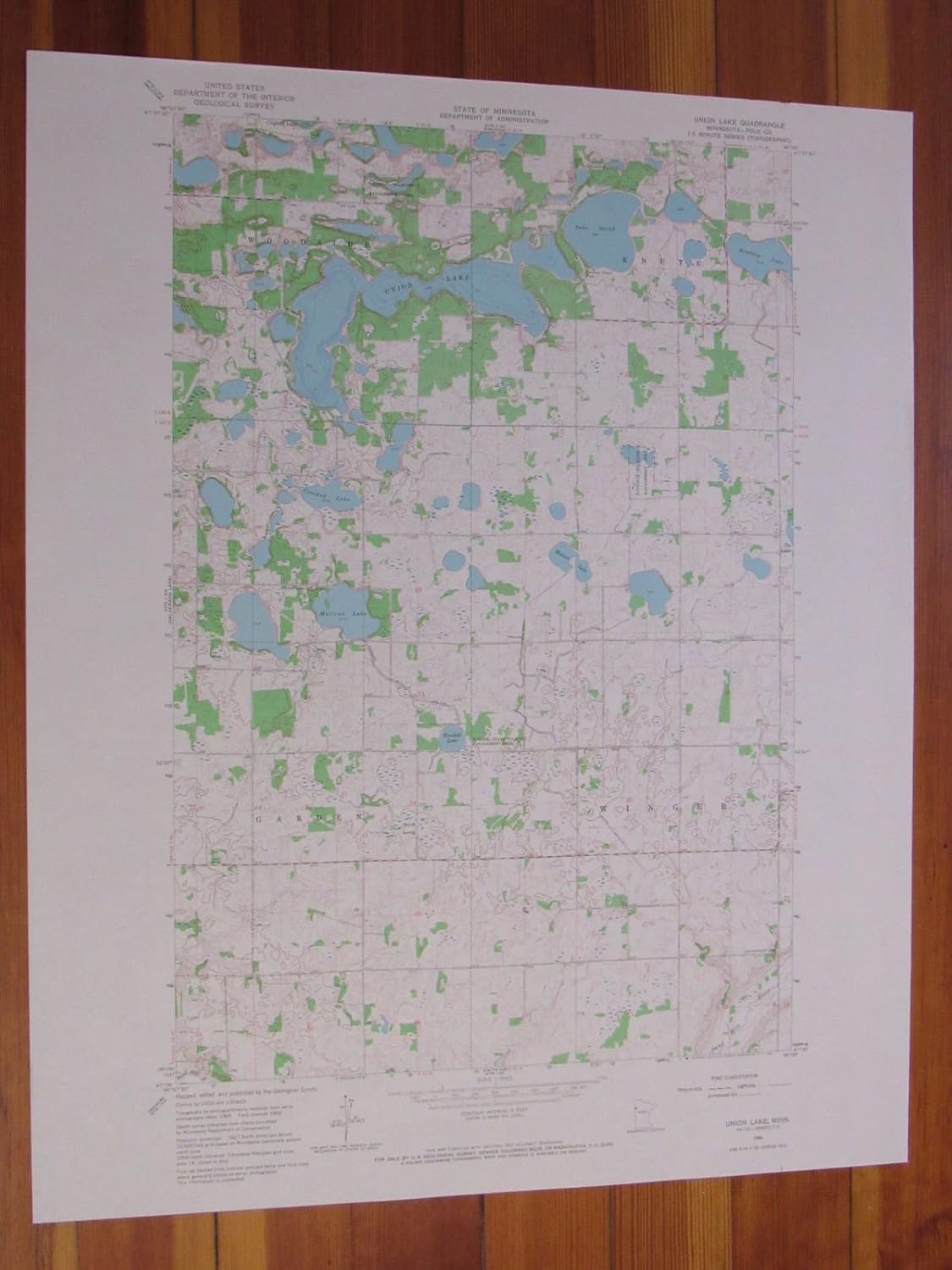 Union Lake Minnesota 1967 Original Vintage USGS Topo Map Entertainment Collectibles