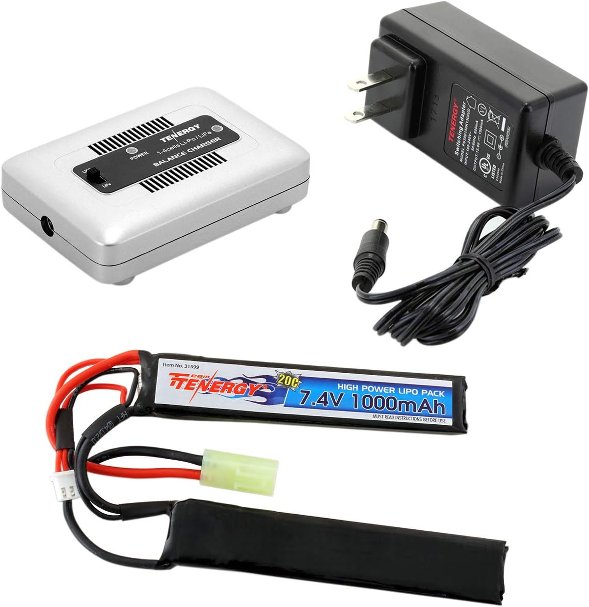 Amazon Com Tenergy Airsoft Battery Pack And Lipo Life Balance Charger 7 4v 1000mah c Lipo Battery Pack Split Type Butterfly Battery Pack With Mini Tamiya Connector Home Audio Theater
