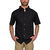 Wrangler Men's Big and Tall Short Sleeve Poplin Button Up Shirt Relaxed Fit