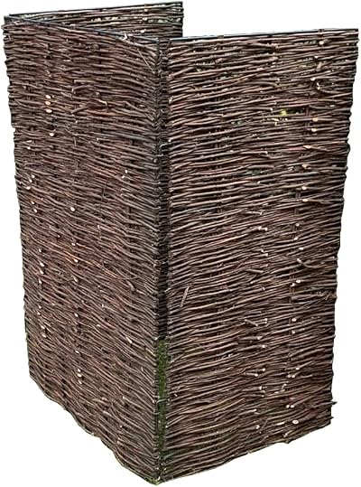 Selections Willow Wheelie Bin Screen Garden Hideaway 81x115cm 1 Bin