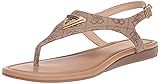 Guess Women's Unali Sandal, Beige 210, 6