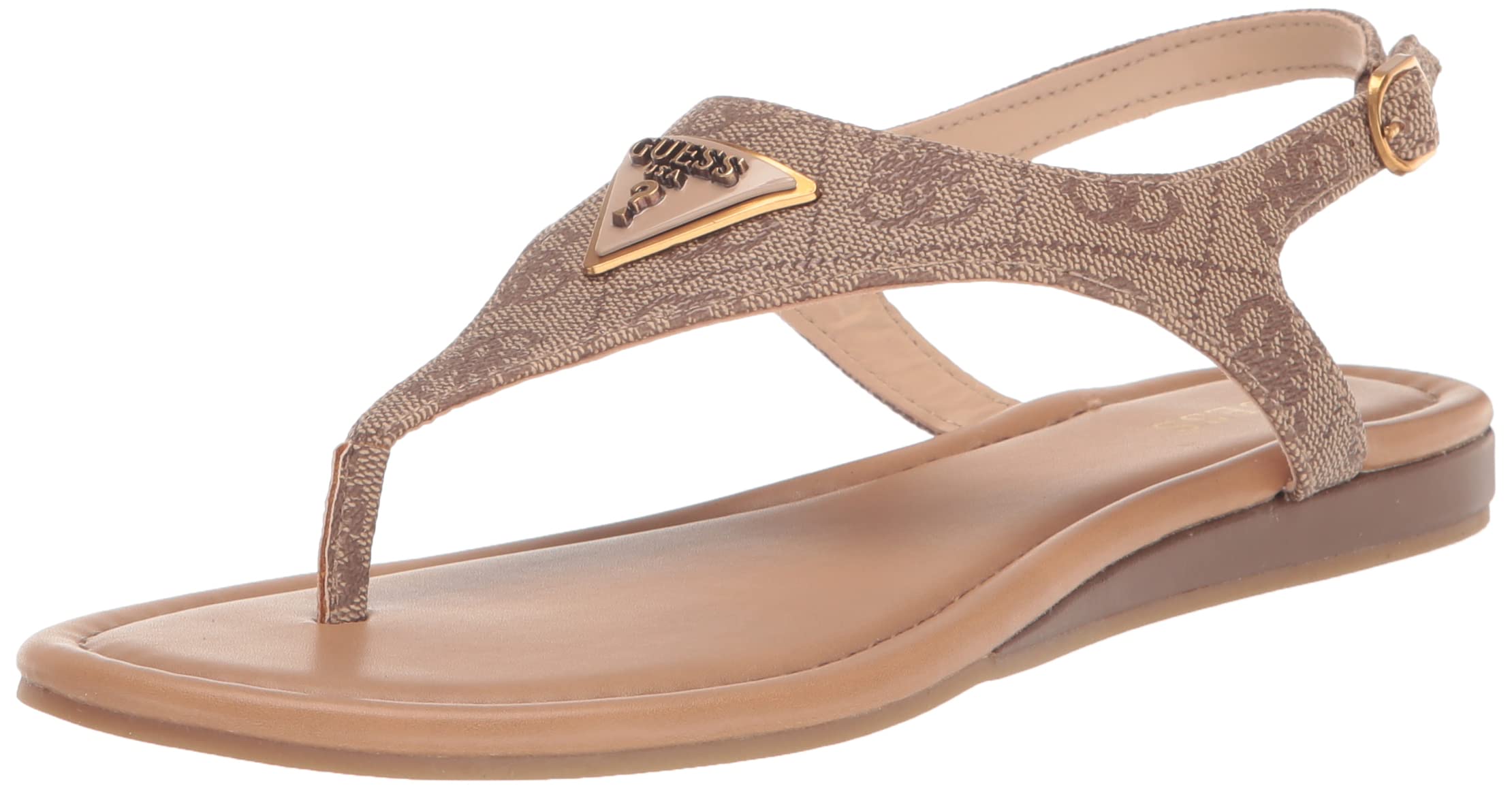 Guess Women's Unali Sandal, Beige 210, 7.5