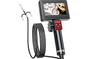 TGJOR Two-Way Articulating Borescope Camera with Light: Borescope Industrial Endoscope Camera - Flexible Waterproof Inspection Bore Scope for Plumbing Automotive Sewer