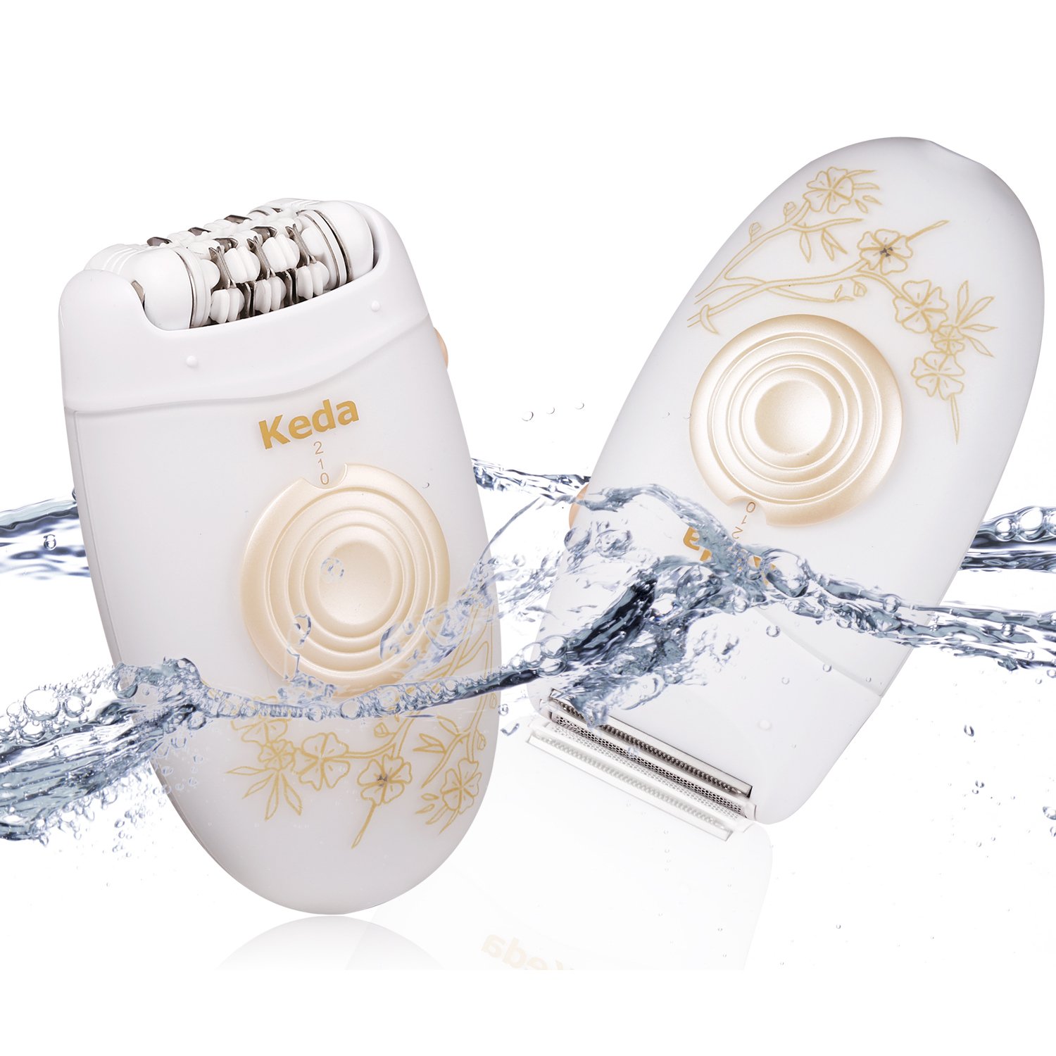 Yivans KD-196 Epilierer Dreifachfunktion weiß/gold