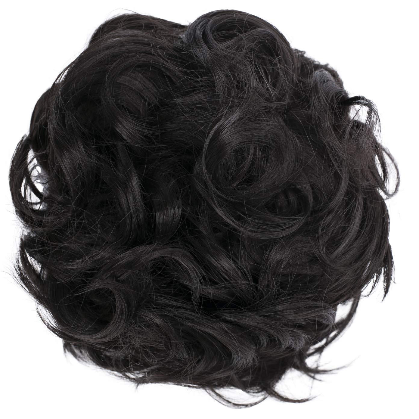 CAISHA Large Hairpiece Scrunchy Instant Updo Curly Messy Bun Dark Chocolate Brown G3E โ image 1