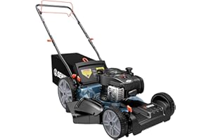 SENIX LSSG-M9 21-inch Gas Self-Propelled Lawn Mower - 140 cc 4-Cycle Briggs & Stratton Engine, Bagging, Mulching, and Side Discharge, 6-Position Lever Height Adjustment