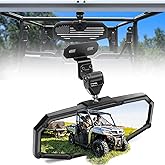 Rear View Mirror, UTV Mirror Dual Compatible with CFMOTO UFORCE 1000/1000 XL & Polaris Ranger 500 570 900 XP 1000 XP/Crew 2017-2025, Adjustable Detachable Bracket System, Patent-Pending Flag Design
