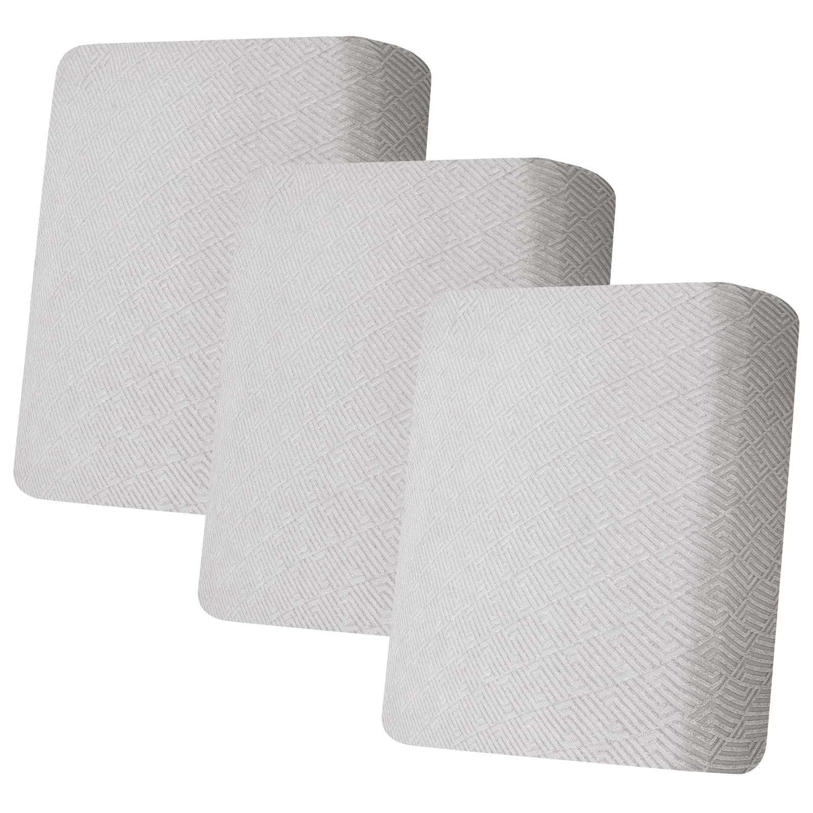 CHELZEN Stretch Sofa Seat Cushion Cover, Fitted Sofa Cushion Slipcovers, Couch Cushion Covers, Replacement for Individual Cushion Furniture Protector (1 Seater*3, Silver Gray)