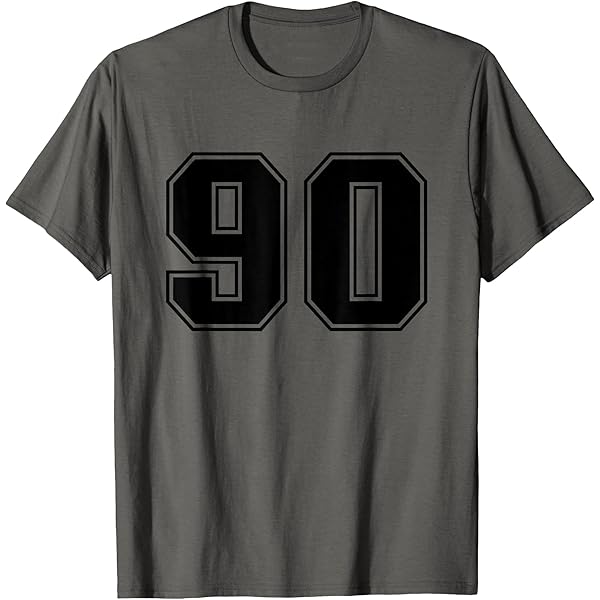 Amazon.com: Number #90 Black Sport Varsity Number T-Shirt