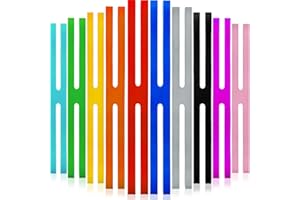 20PCS H-Shaped Silicone Rubber Bands - 10 Colors for Binding, Wrapping, and Decorating - 9-inch Elastic Bands for Books, Came