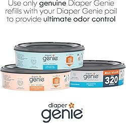 Diaper Genie Essentials Round Refill 8-Pack | Holds