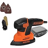BLACK+DECKER Detail Sander, 1.2 Amp, 16,000 OPM, Compact Design, 3-Position Grip for Comfort, Includes Dust Collector, Corded (BDEMS600)
