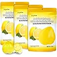 Peelable Gummy Candy Intense VC Lemon Fruit Chewy Gummi Snack Breath Freshing Low Sugar & Calorie, Healthy Snacks For Kids & Adults – Individual Soft & Chewy Candy Snacks (3-PACK 9.53OZ, VC Lemon)