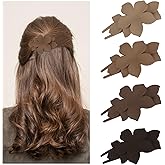 AMCAMI Flat Hair Clips for Women,4pcs Matte Flower Flat Claw Clip for Thick Thin Hair,Strong Hold Non-slip Hair Clip
