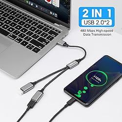 AIYEEN USB Splitter Cable, USB A Splitter 1 in 2