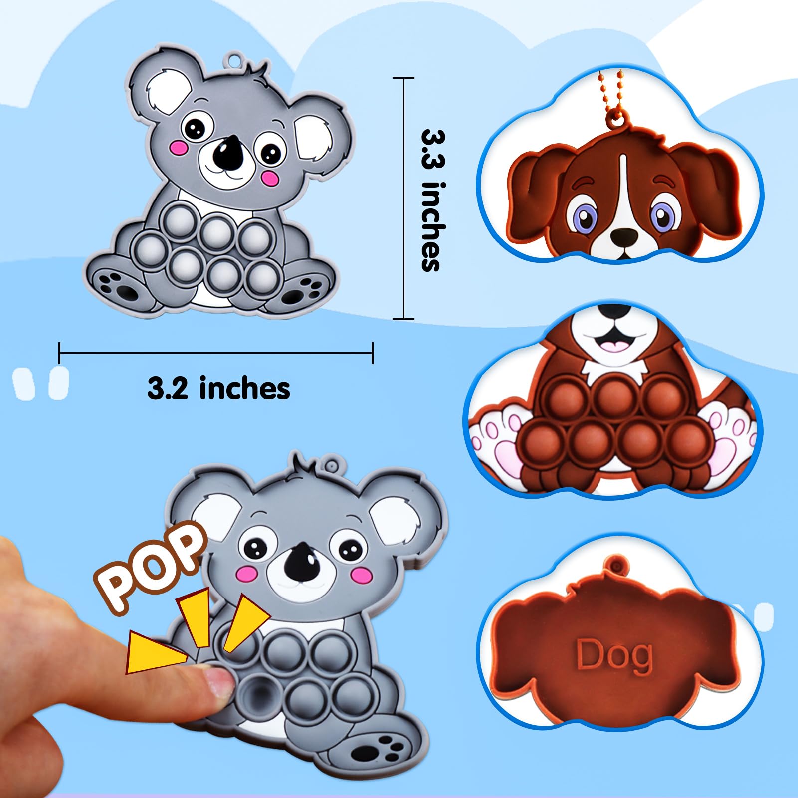Kiss Monkey Fidget Toys, Silicone Sensory Toys for Toddlers, Party Favors for Kids, Birthday Gifts for Boys Girls, Classroom Prizes for Kids