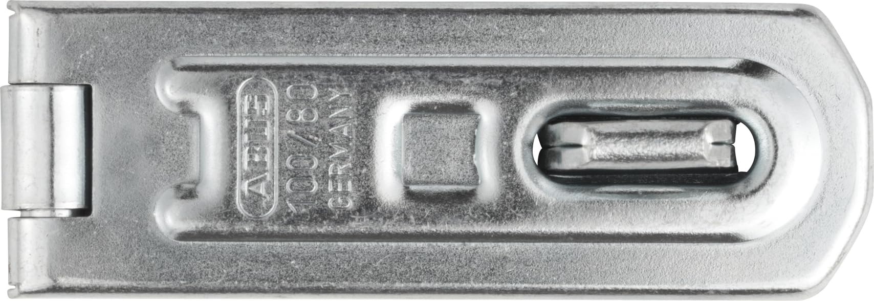 ABUS Hasp and Staple 100/80 - Device for Padlocks - for rebated Doors - ABUS Security Level 4 - Silver