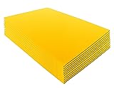 24x36 4mm Corrugated Plastic Sheets 10 Pack Yellow
