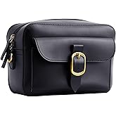 SUNLIGHT LEAVES Vegan Leather Crossbody Camera Bag For Women Vintage Square Satchel Retro Small Purse Simple Shoulder Handbag | Vegan Leather, Vintage, Square, Retro, Small, Purse