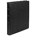 Samsill Vintage Hardback 3 Ring Binder, Professional Binder Organizer, Planner, 0.5 Inch 3 Ring Binder, Letter Size 8.5 x 11, No Zipper, Black