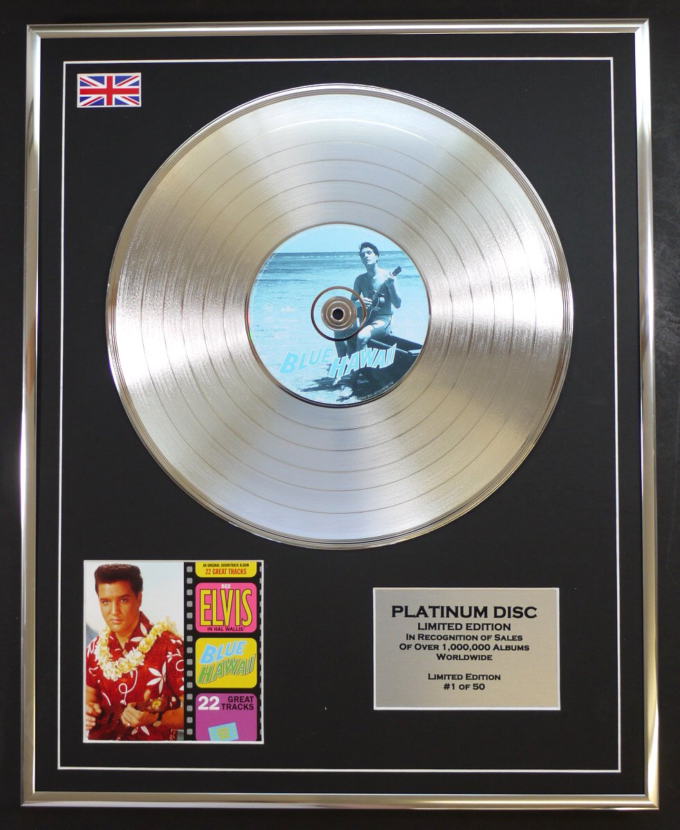ELVIS PRESLEY/LTD EDITION CD PLATINUM DISC/BLUE HAWAII