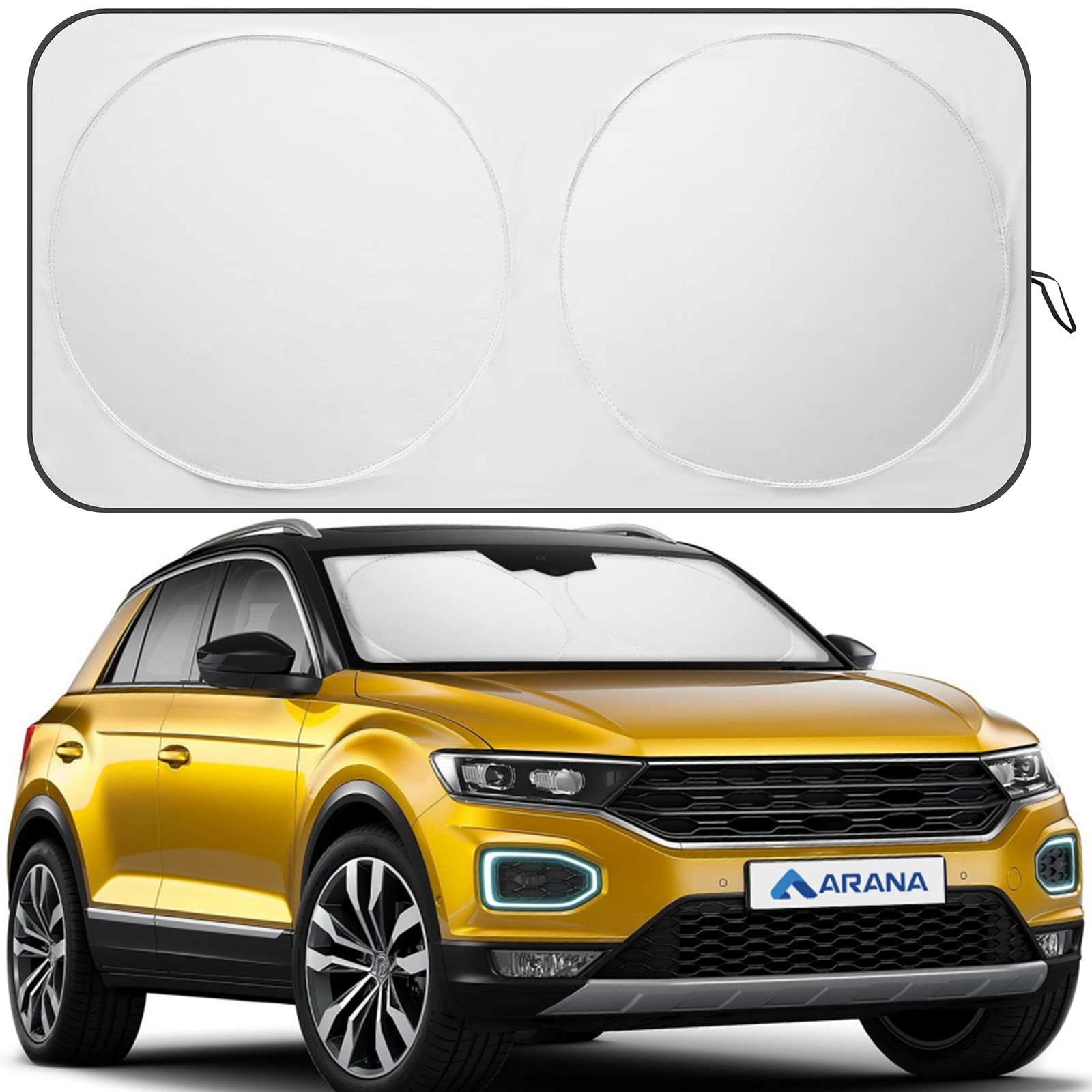 ARANA Windshield Sun Shade for SUV Truck Van, Foldable Automotive Windshield Sunshades Cover Sun Protector,Car Shades for Front Windows Auto Interior Sun Protection UV Heat Reflector