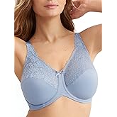 Lilyette Comfort Lace Minimizer Bra 36C, Blue Sky Ahead
