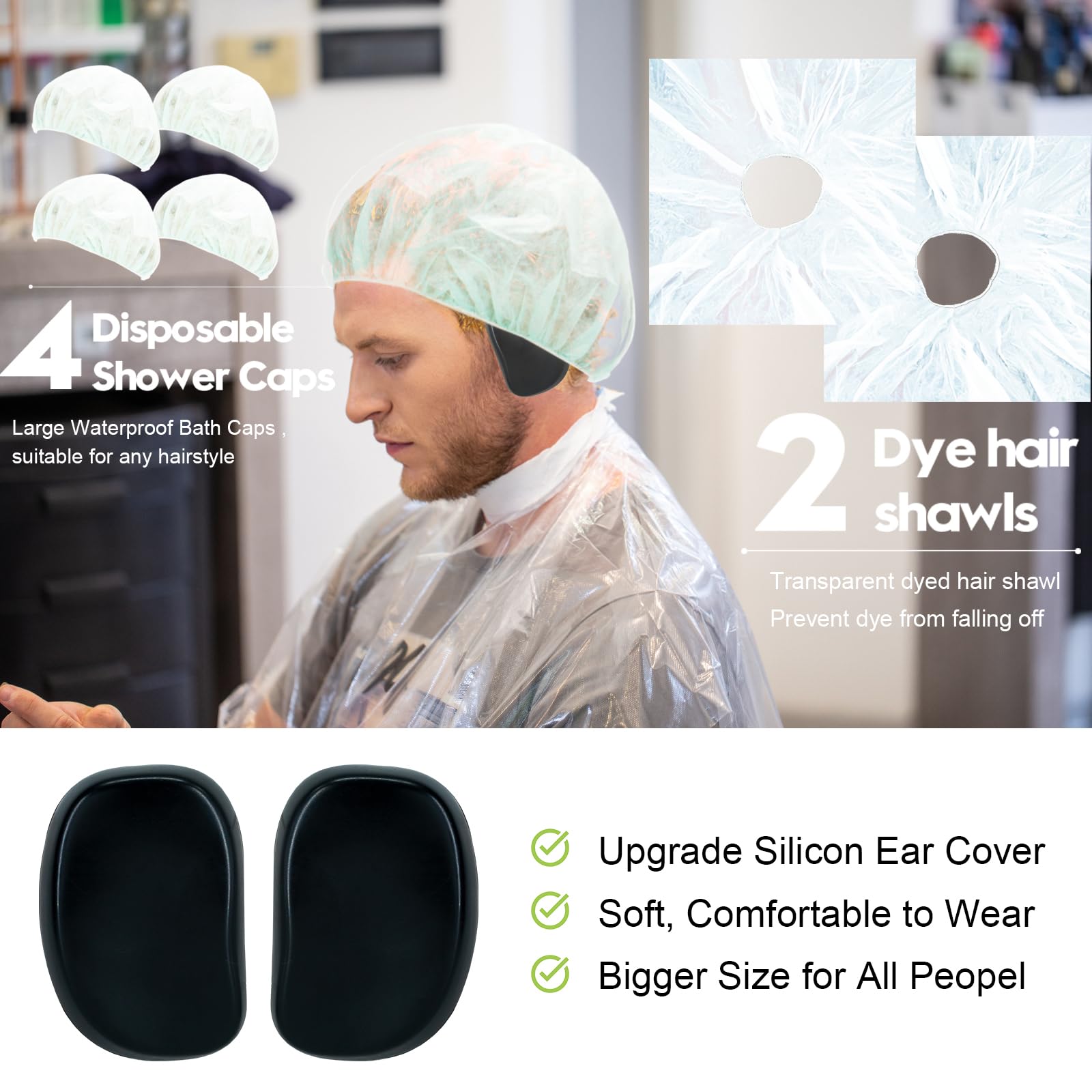 21Pcs Hair Dye Kit Professional Hair Coloring Products with Hair Dye Brush, 350ml Hair Color Bowl, Hair Clips, Applicator, Earcover for Salon Bleaching & Hair Coloring at Home