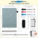 AGM A5 Mini Whiteboard with 3 Markers Navy Blue PU Cover Portable view 2