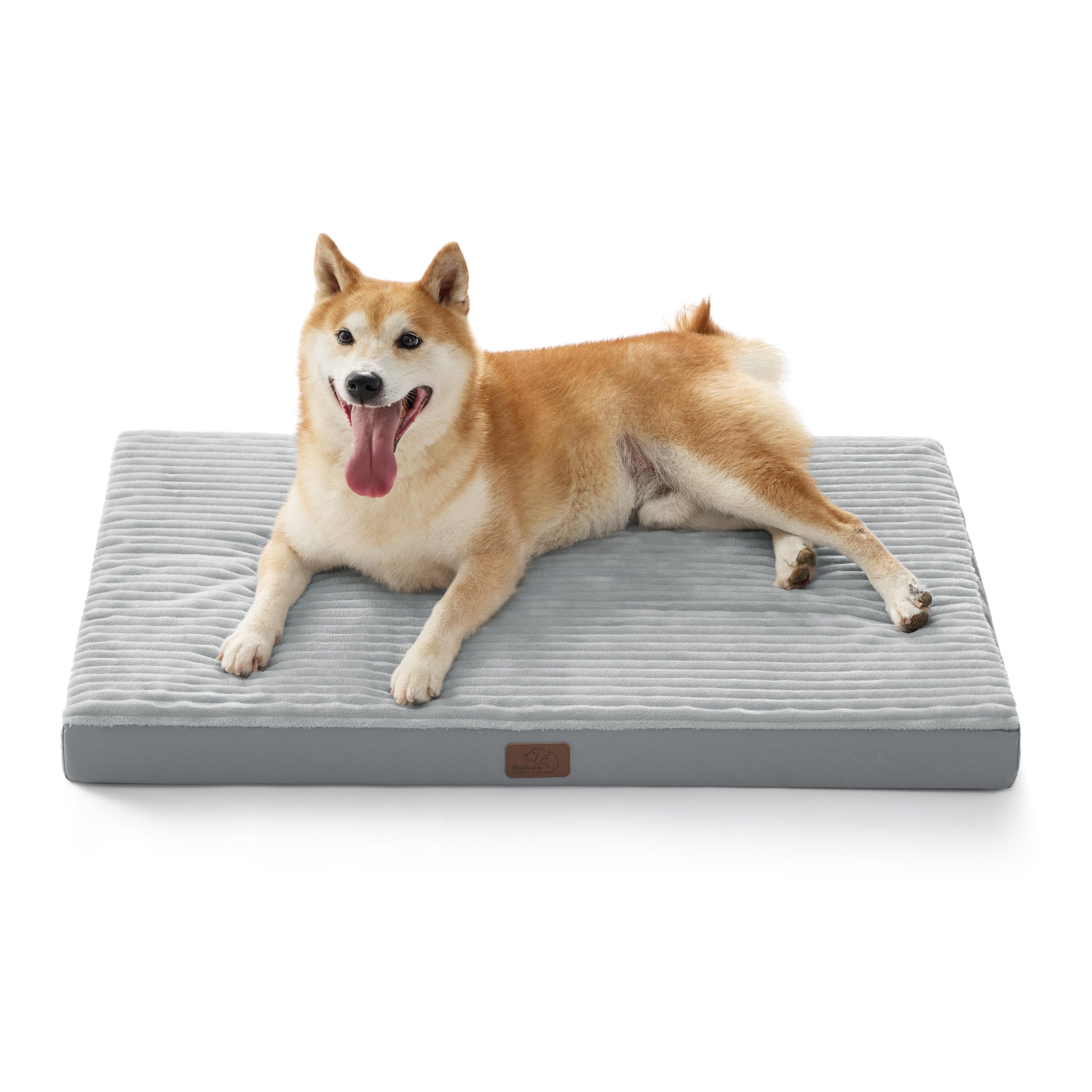 Photo 1 of Bedsure Dog Beds Large Sized Dog- Orthopedic Pet Beds with Removable Machine Washable Cover, NOT Waterproof Egg Crate Foam Puppy Pad, Suitable for Pet Up to 50 lbs, 35"x22"