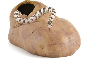 Antidious Snake Hide Cave for Gecko Shedding, Natural Rock Look Hideout, Reptiles Egg-Laying Shelters, Suitable for Ball Python,Corn Snake, Green Snake and Gecko, L Size