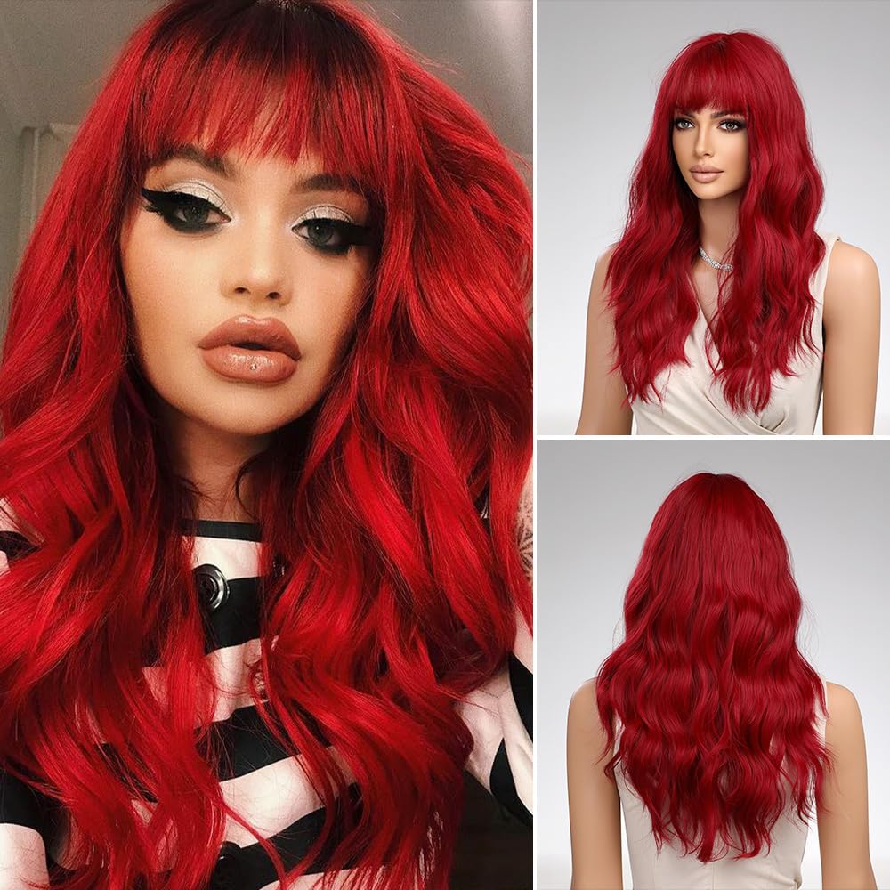 Photo 1 of VKheroKV WL-05 Women's Long Length Synthetic Heat Resistant Nature Wigs Cool Fancy Color For Party Daily Halloween (Red Curly)