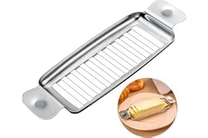 Upgrade Butter & Cheese Slicer, Stainles Steel Multipurpose Cheese Slicer Food Cutter, 18 Sharp Wires Cut Block Average Into 