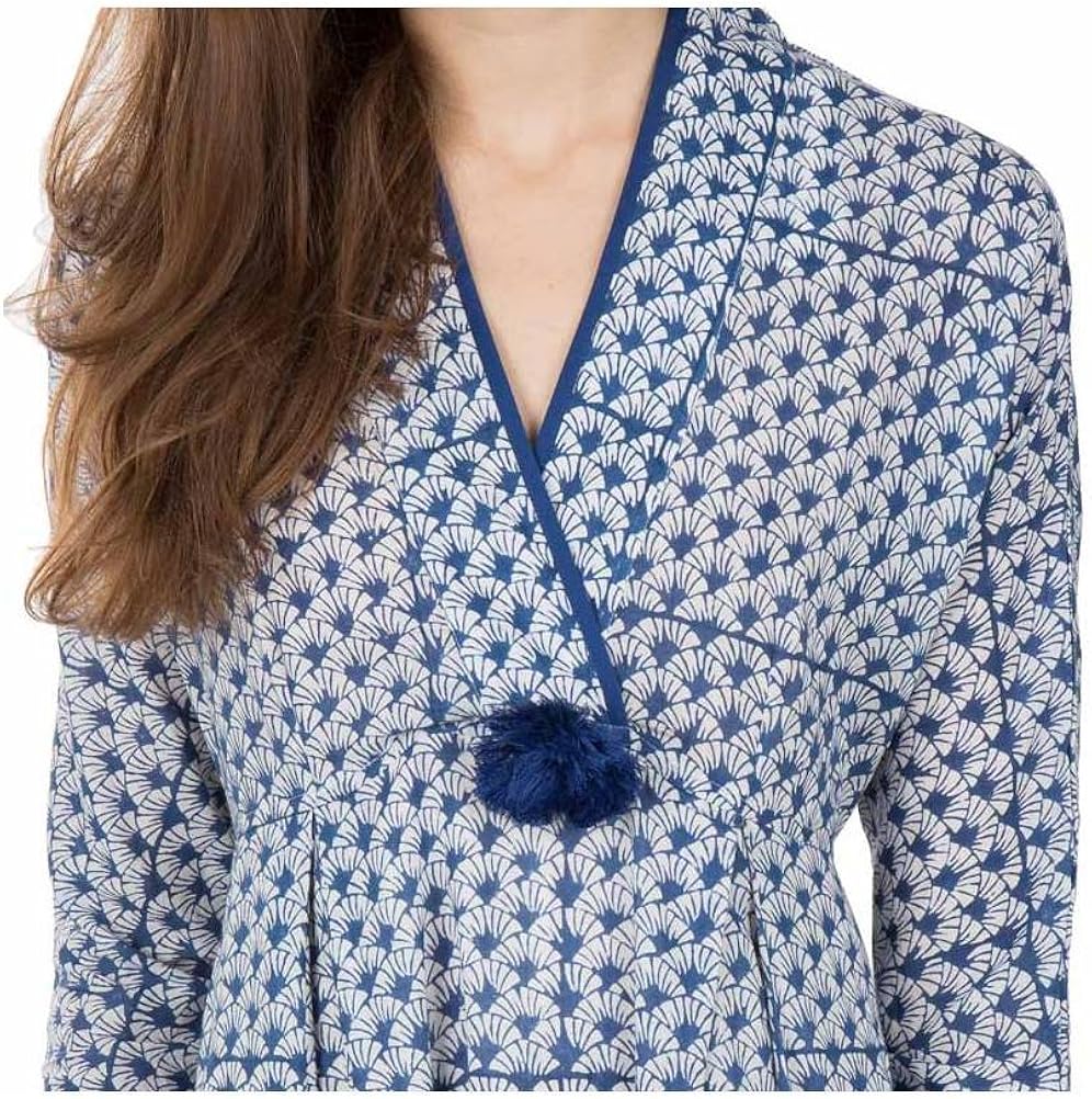 ZEN ETHIC Robe Pompon Block Print Voile de Coton Amazon.fr Vêtements et accessoires