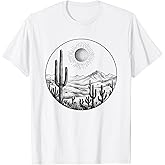 Desert Cactus Plants Adventure Arizona Cactus Scene Vintage T-Shirt