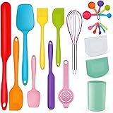 LIANYU 22-Piece Silicone Spatula Set with Holder, Kitchen Spatula Set for Baking Cooking Mixing, Heat Resistant Non Stick Spa