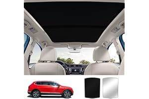HPLWYM Car Sunroof Compatible with Tiguan 2016-2010 5-Door SUV, Foldable Glass Roof Sunshade with Storage Bag, Sunshade Roof Heat Insulation Sun Protection Roof Sunshade Interior